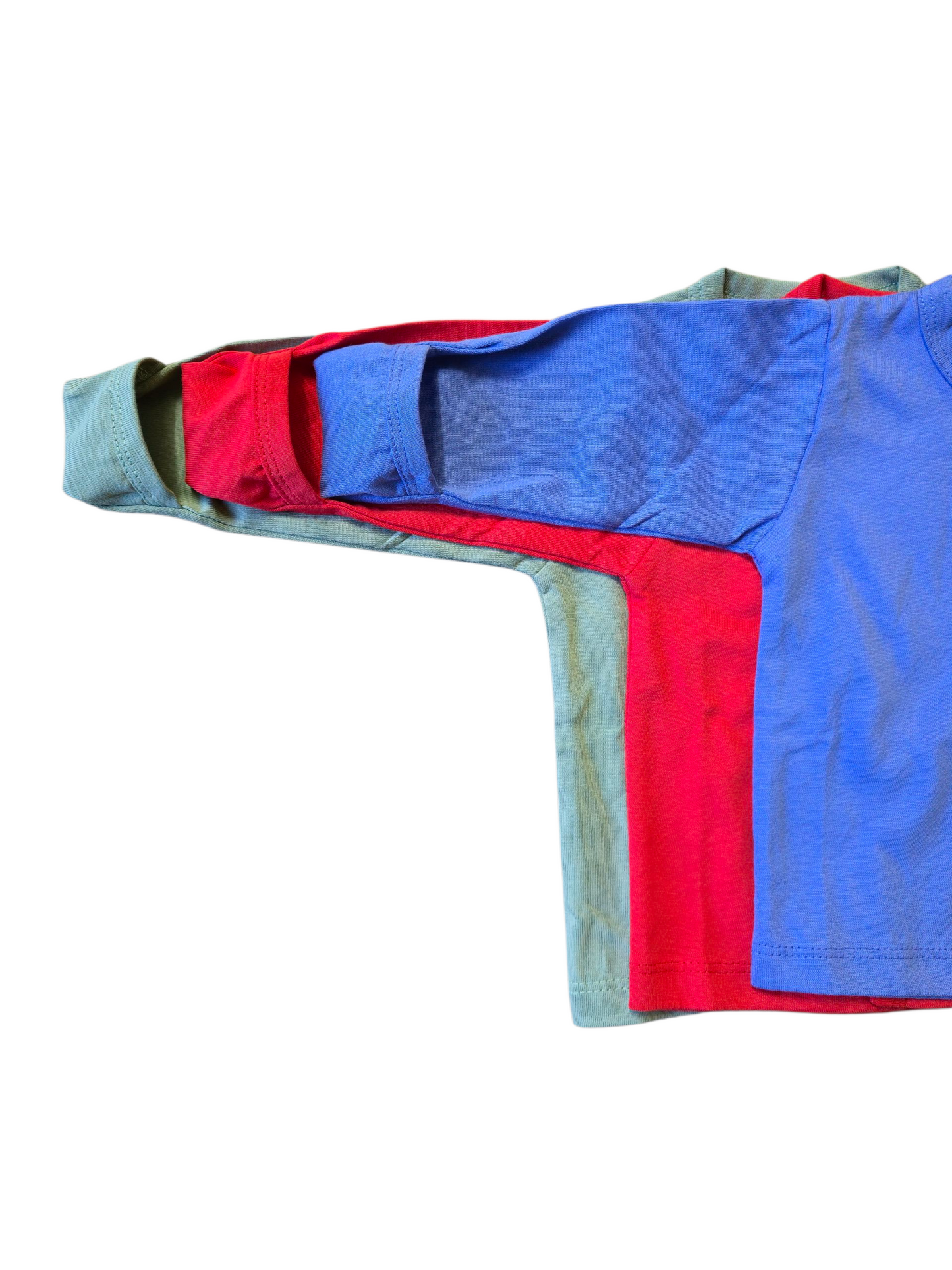 Baby Unisex Front Open Full Sleeves 100% Cotton T-Shirt ( 3 Pairs )