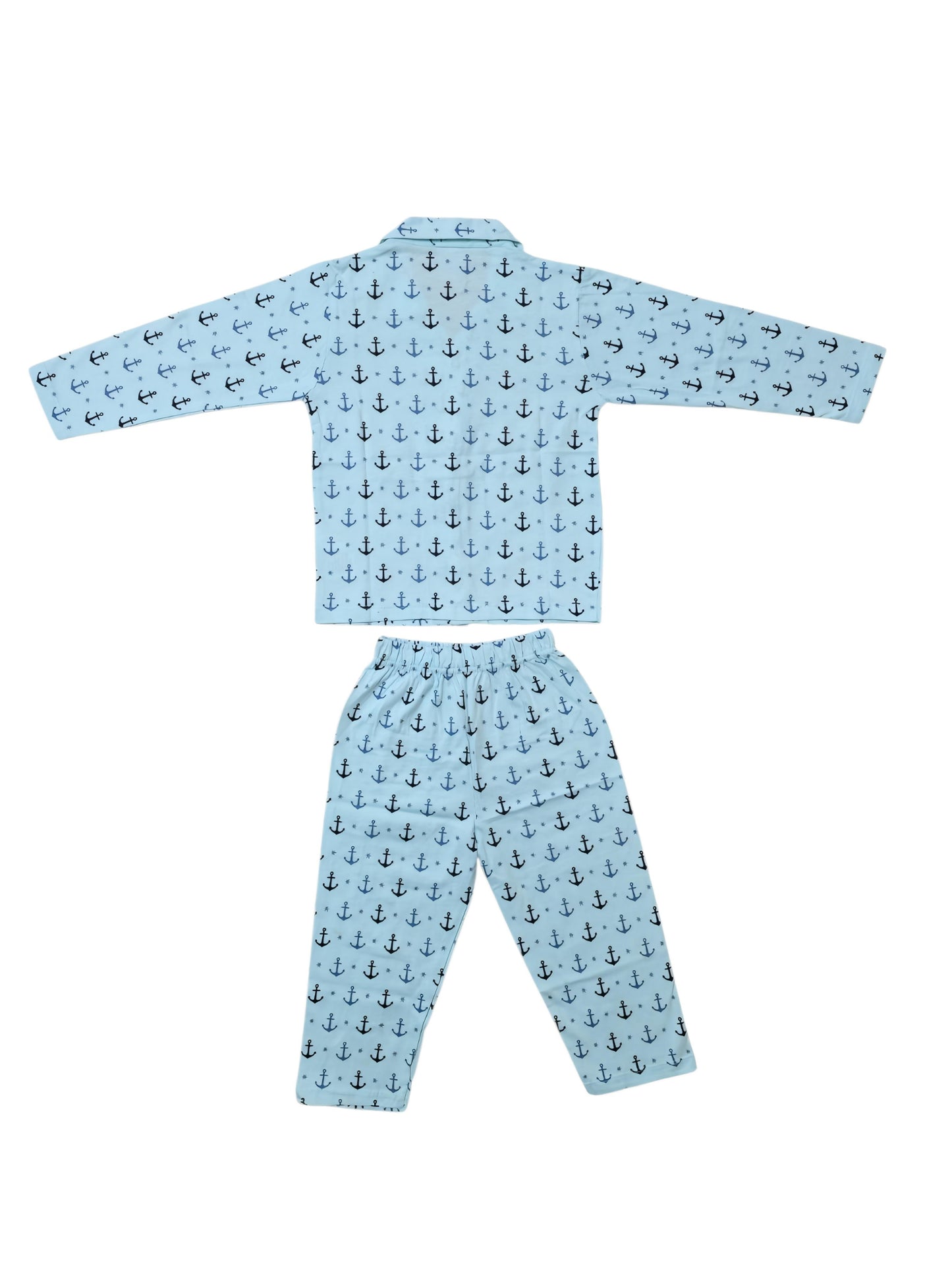 Boutique Girls Boys Pajamas Set Collared Long Sleeve Sleepwear
