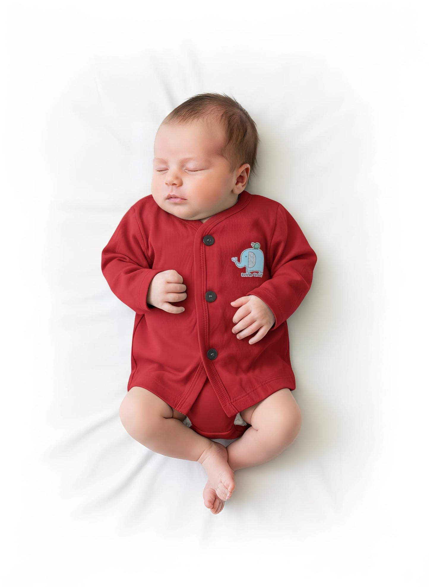 Baby Unisex Front Open Full Sleeves 100% Cotton T-Shirt ( 3 Pairs )